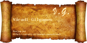 Váradi Gilgames névjegykártya